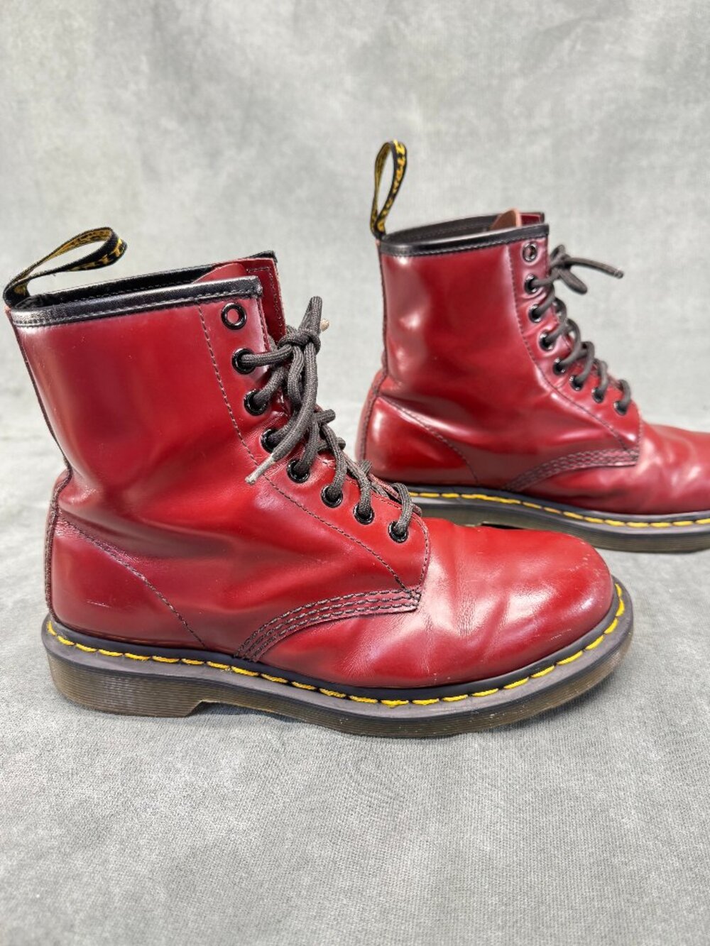 Dr. Martens 1460 Cherry Red Smooth Leather 8 Eye Combat Boots Women’s EU 39 US 8